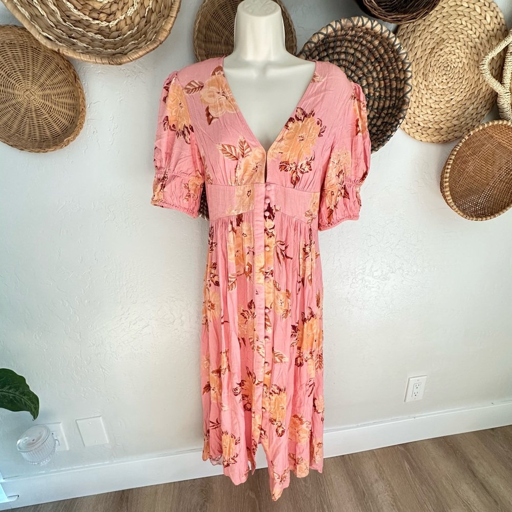 KEEPSAKE THE LABEL Forever Floral Midi Dress. Size Small